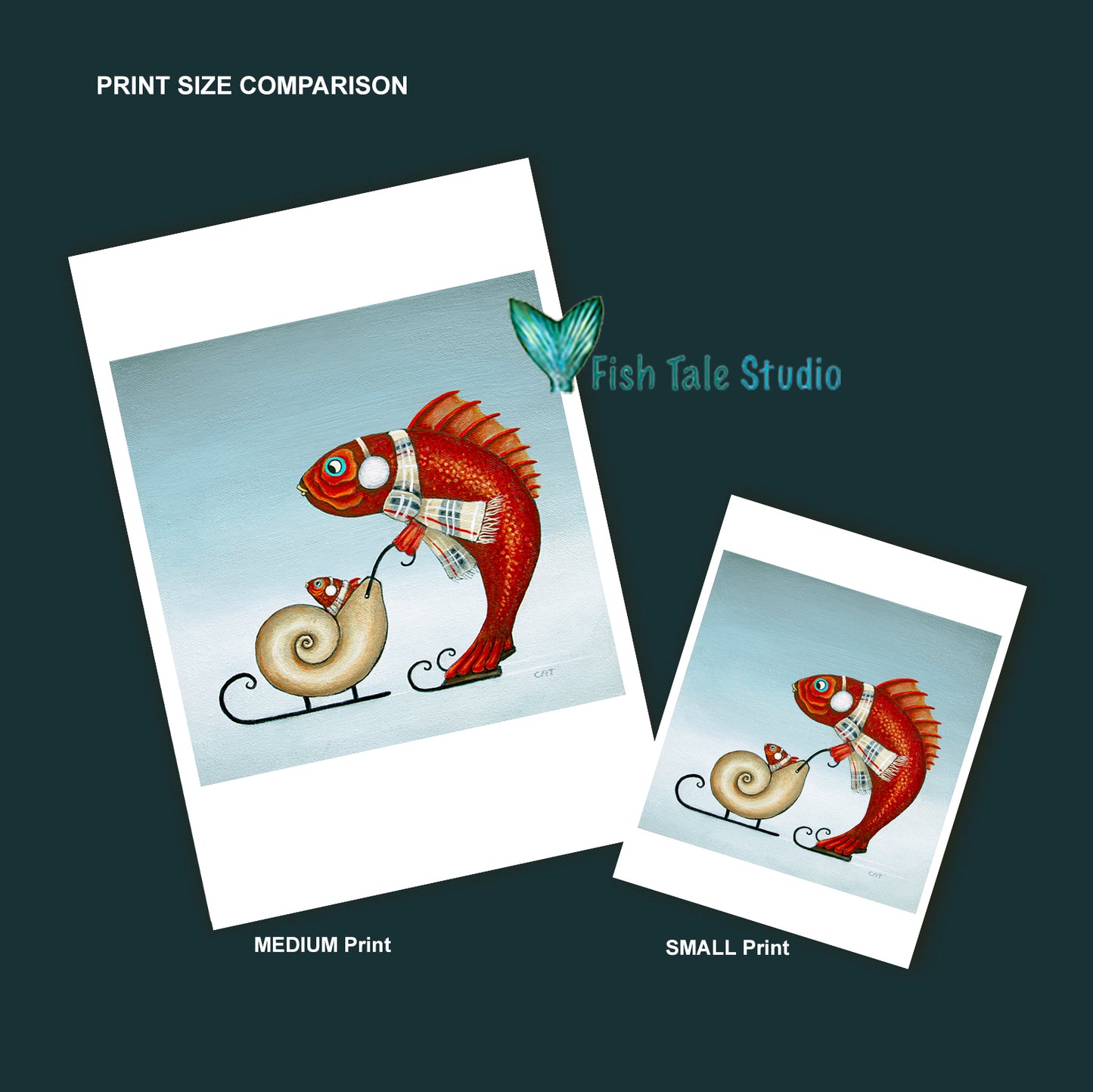 FISH ON ICE Fine Art Print