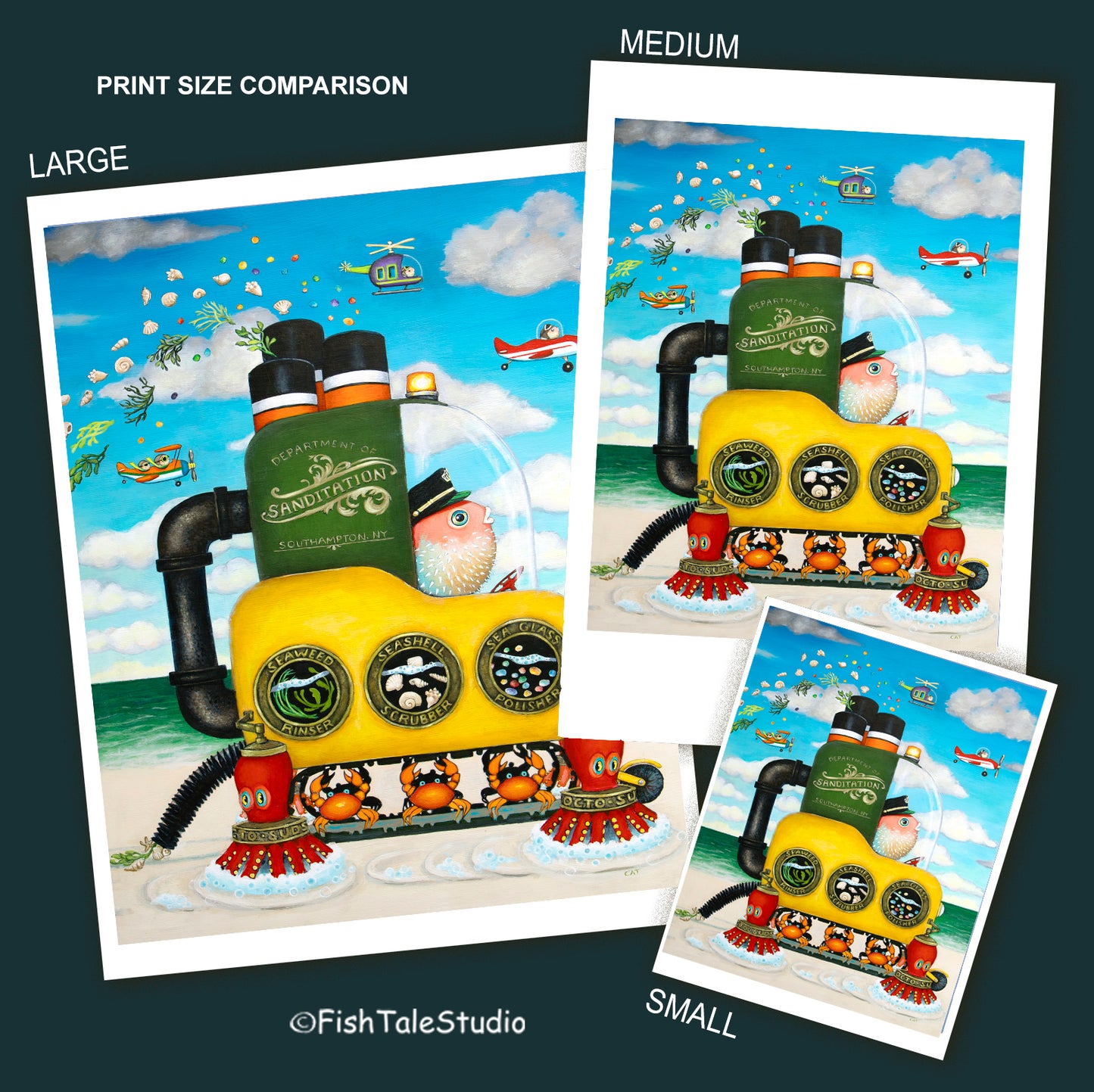 THE BEACH SWEEPER Fine Art Print