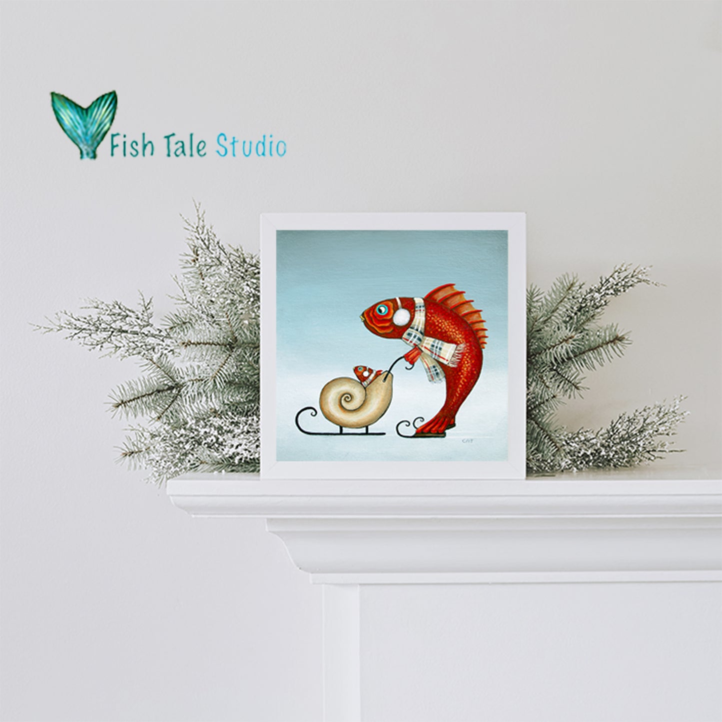 FISH ON ICE Fine Art Print