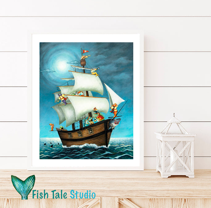 THE PIRATE SHIP Fine Art Print