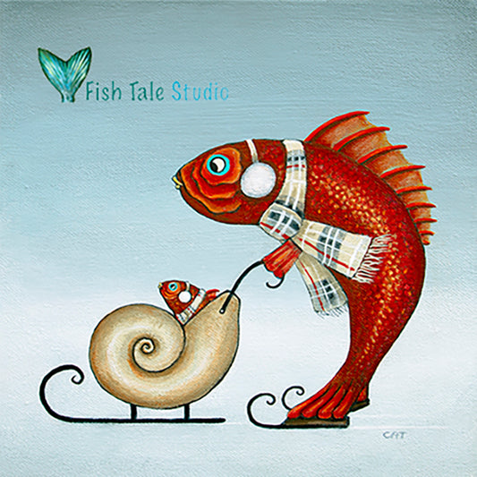FISH ON  ICE Fine Art Print