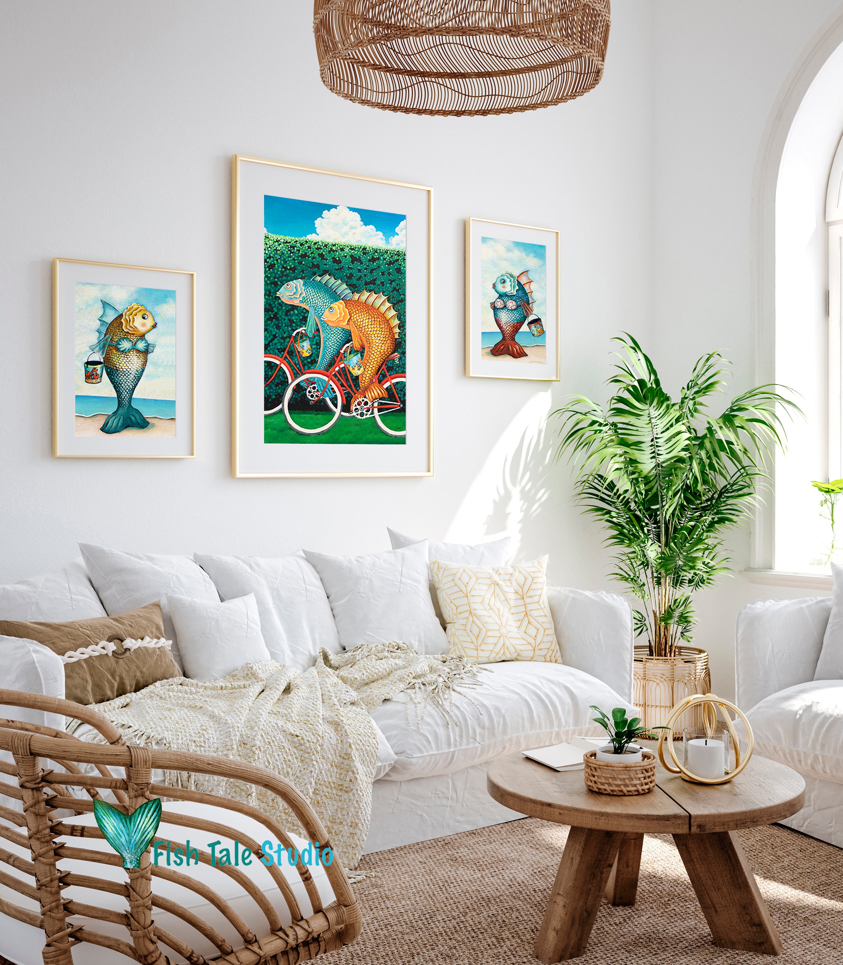 beach house art by Cat Bachman