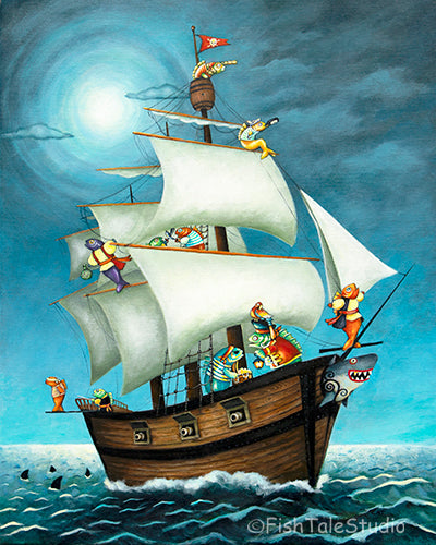 THE PIRATE SHIP Fine Art Print